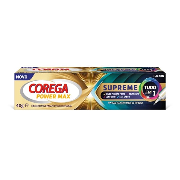 COREGA POWER MAX SUPREME CREME FIXADOR PROTESE 40G