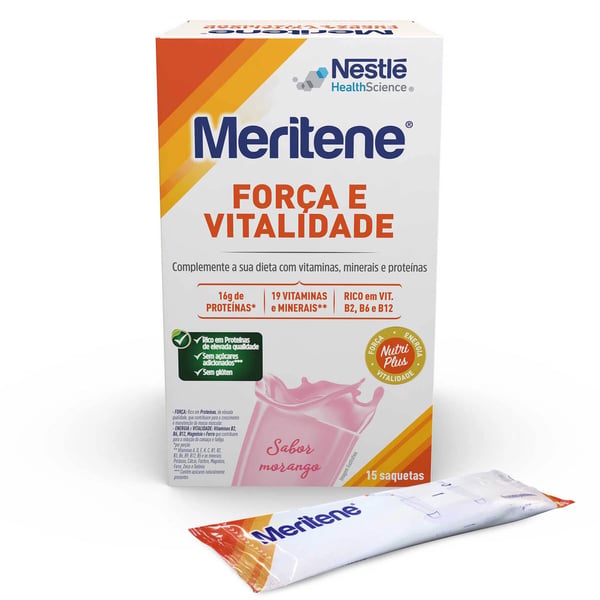 MERITENE FORÇA E VITALIDADE MORANGO 15X30G