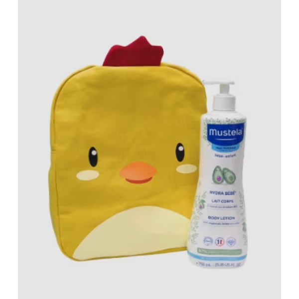 MUSTELA BEBE HYDRA LEITE CORPORAL 750ML+MOCHILA PINTO