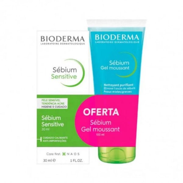 <mark>BIODERMA</mark> SEBIUM SENSITIVE CREME 30ML + OFERTA GEL MOUSSANT 100ML