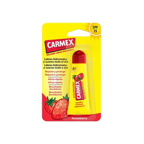 CARMEX TUBO HIDRATANTE LABIAL MORANGO SPF15 10G