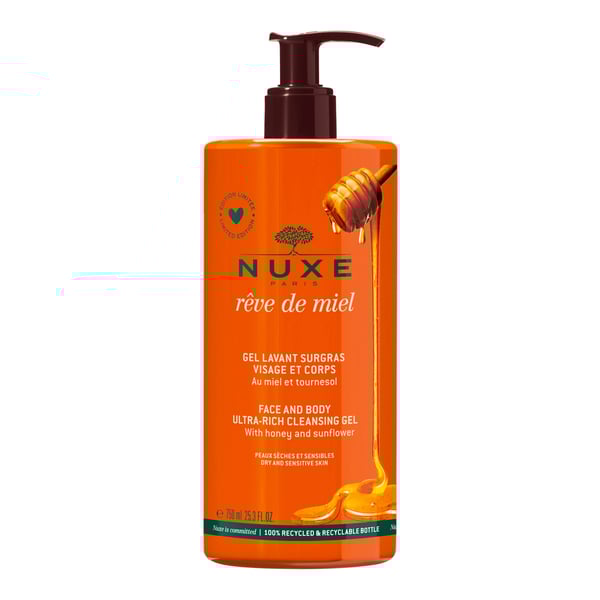 NUXE REVE DE MIEL GEL LAVANTE SURGRAS ROSTO E CORPO 750ML