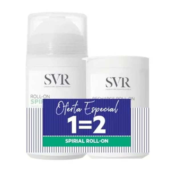 SVR SPIRIAL DESODORIZANTE ROLL-ON ANTITRANSPIRANTE 48H 50 ML COM OFERTA DE RECARGA 50 ML