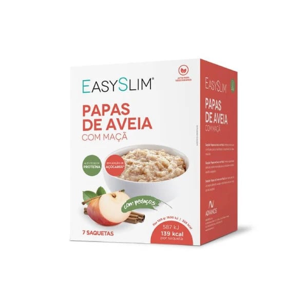 EASYSLIM PAPAS DE AVEIA E MAÇA 7 UNIDADES