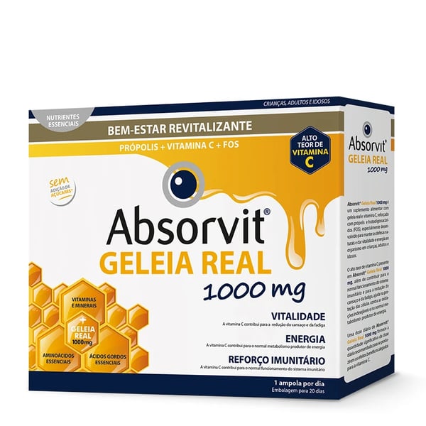 ABSORVIT GELEIA REAL 20 AMPOLAS BEBÍVEIS 10ML