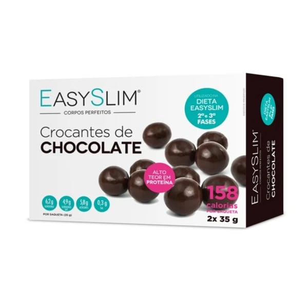 EASYSLIM CROCANTES CHOCOLATE PRETO 2 SAQUETAS