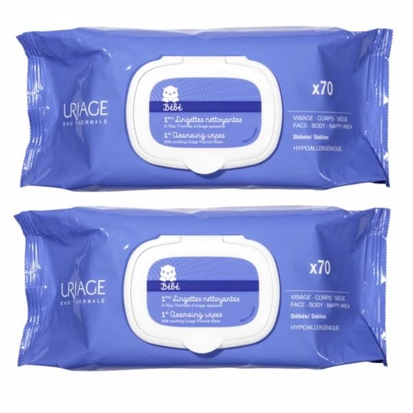 URIAGE BEBÉ TOALHETES DE LIMPEZA 2 x 70 UNIDADES