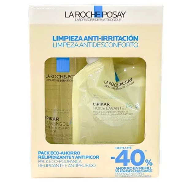LA ROCHE-POSAY LIPIKAR AP+ ÓLEO 400ML + REFILL ECOPOUPANÇA 400ML