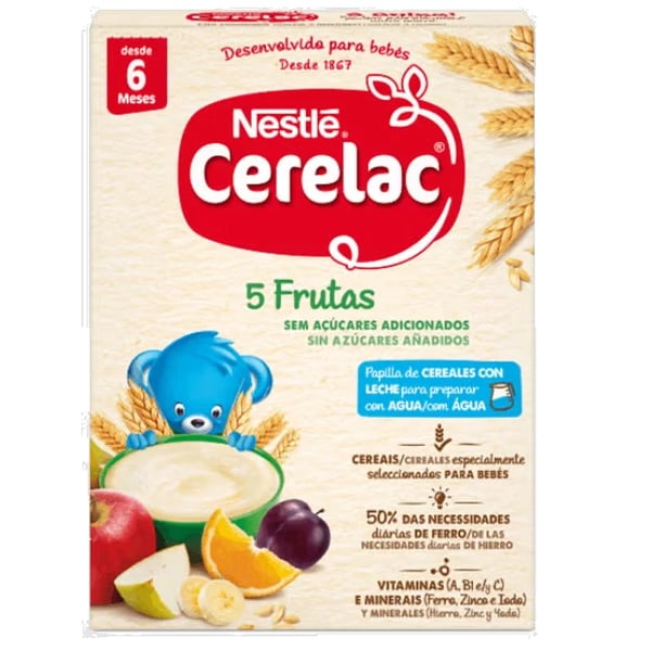 CERELAC FARINHA LÁCTEA 5 FRUTOS 250 G