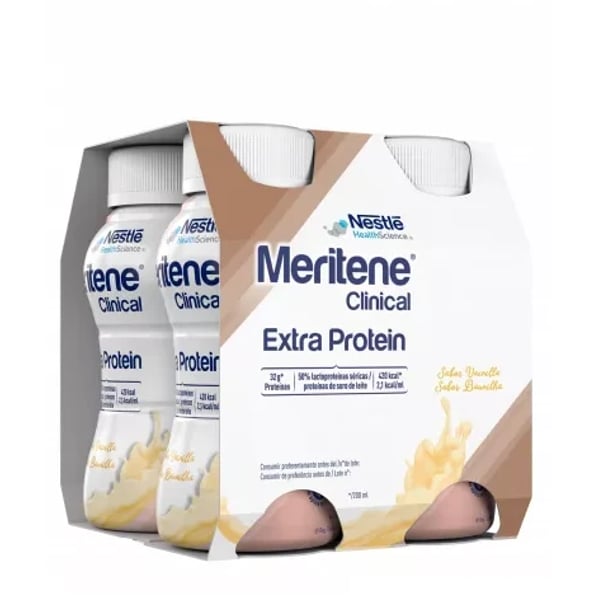 MERITENE CLINICAL EXTRA PROTEIN BAUNILHA 4X200ML