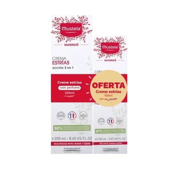 MUSTELA MATERNIDADE CREME ESTRIAS 250ML + OFERTA CREME 150ML