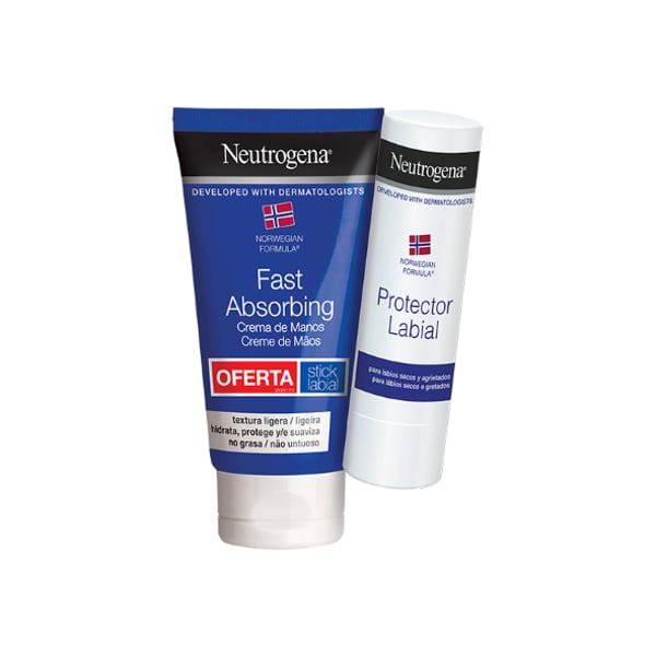 NEUTROGENA FÓRMULA NORUEGUESA MÃOS PROMO CREME TEXTURA LIGEIRA + STICK LABIAL