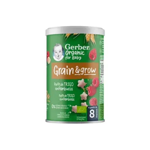 GERBER ORGANIC PUFFS FRAMBOESA 35G 8M+